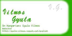 vilmos gyula business card